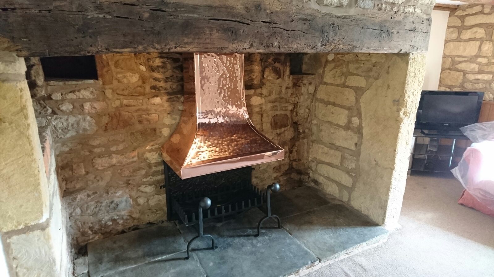 Inglenook Open Fire Installation Holiday Cottage Cotswolds